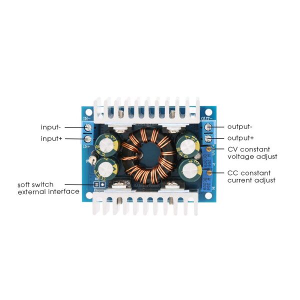 Voltage Converter Module DC 5-30V to 1.25-30V,Automatic Step Up/Down Converter - Image 2